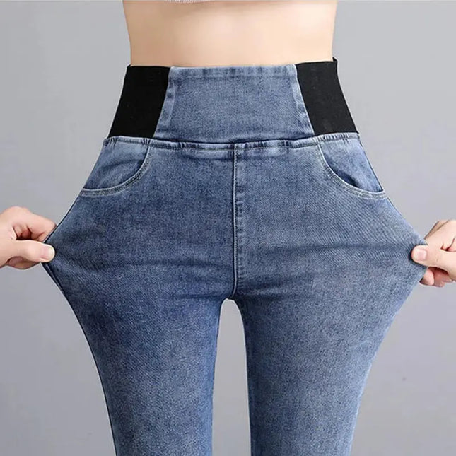 Elastic Waist Skinny Jeans Women for Spring Fashion - Next Level