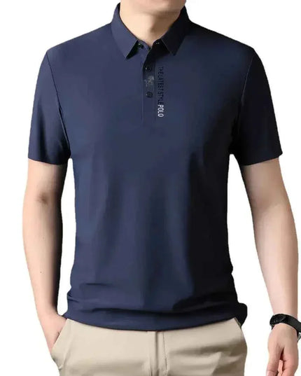 Ice Silk Embroidery Polo Shirt 2025 New Summer Lapel - Next Level