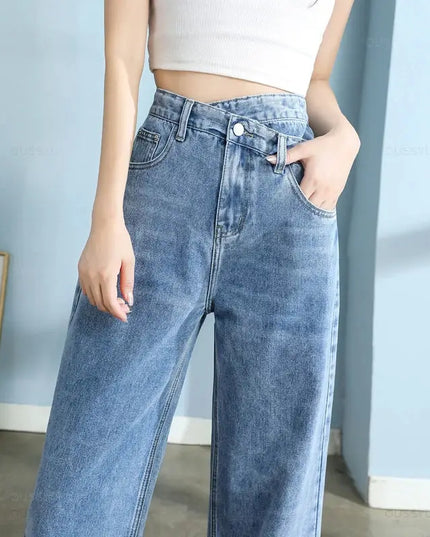 High Quality Wide Leg Cotton Jeans for Women - Stylish Denim Fashion - Next Level