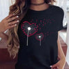 Women's Dandelion Pattern Top - New Round Neck Printed Style - Next Level