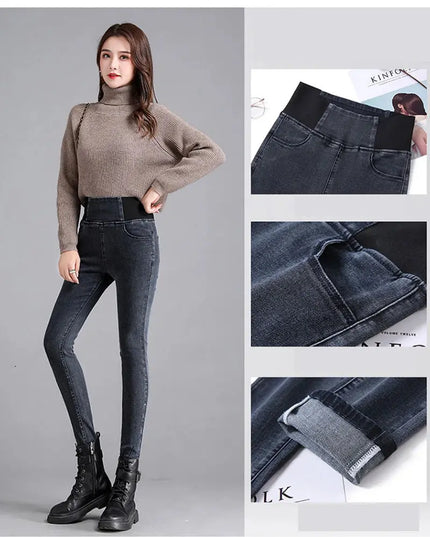 Elastic Waist Skinny Jeans Women for Spring Fashion - Next Level