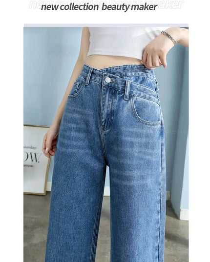 High Quality Wide Leg Cotton Jeans for Women - Stylish Denim Fashion - Next Level