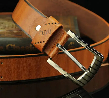 Herren Luxus Gürtel mit Pin-Buckle und Letter Print – Stilvoller Aufstieg - Next Level