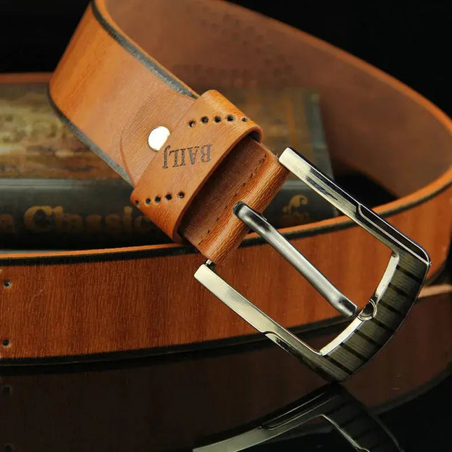Men's Luxury Belt with Pin Buckle & Letter Print – Elevate Your Style - Next Level