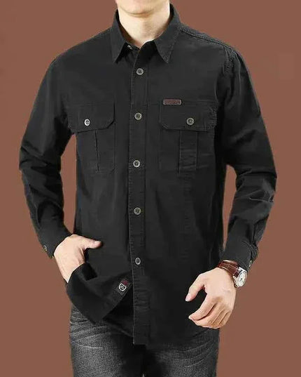 Cargo Shirts for Men Long Sleeve Casual Cotton Shirts - Next Level