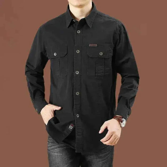 Cargo Shirts for Men Long Sleeve Casual Cotton Shirts - Next Level
