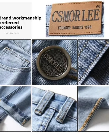 Herren-Jeans Sommer-Style – Slim Fit Denim Hose