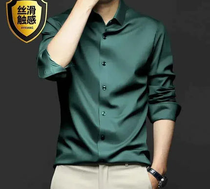 Herren Langarmhemd knitterfrei S-5XL - Stil und Komfort ohne Falten - Next Level