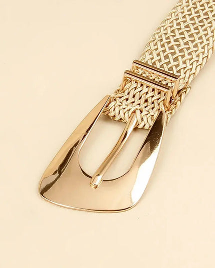 Women's Braided Belt with Irregular Metal Clasp - Next Level