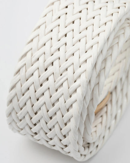 Women's Braided Belt with Irregular Metal Clasp - Next Level