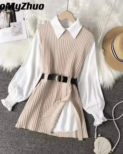 Spring Knitted Vest Set Women - Two Piece Knitted Outfit for Stylish Spring Looks - Next Level