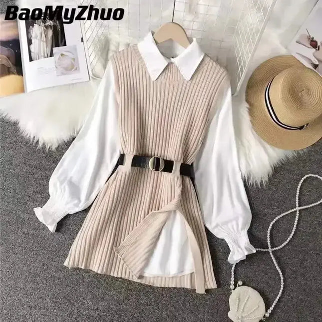 Spring Knitted Vest Set Women - Two Piece Knitted Outfit for Stylish Spring Looks - Next Level