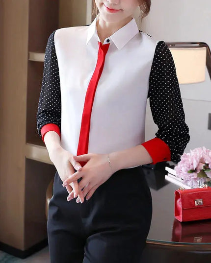 Office Lady Loose Lace Chiffon Shirts for Spring Fashion - Next Level
