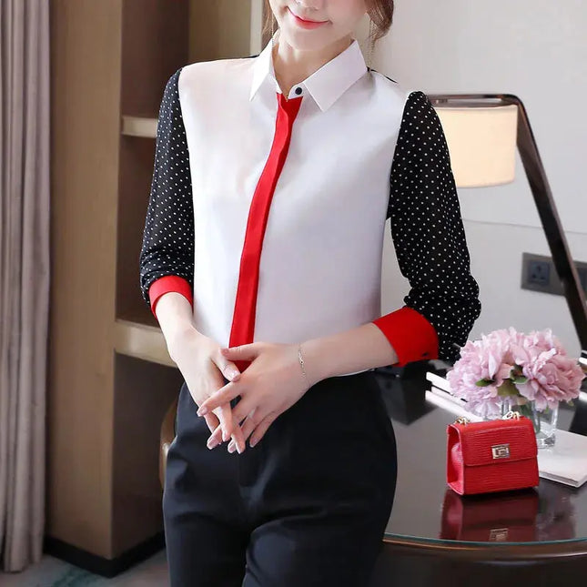 Office Lady Loose Lace Chiffon Shirts for Spring Fashion - Next Level