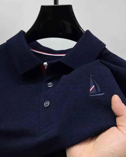 Brand Luxury Men's Polo Shirt Lapel Sailboat Embroidered - Next Level