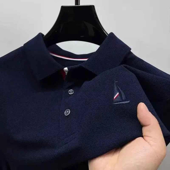 Brand Luxury Men's Polo Shirt Lapel Sailboat Embroidered - Next Level