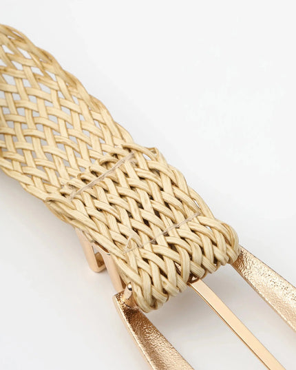Women's Braided Belt with Irregular Metal Clasp - Next Level