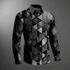 Texture Geometric Pattern Hawaiian Shirts For Men - Next Level