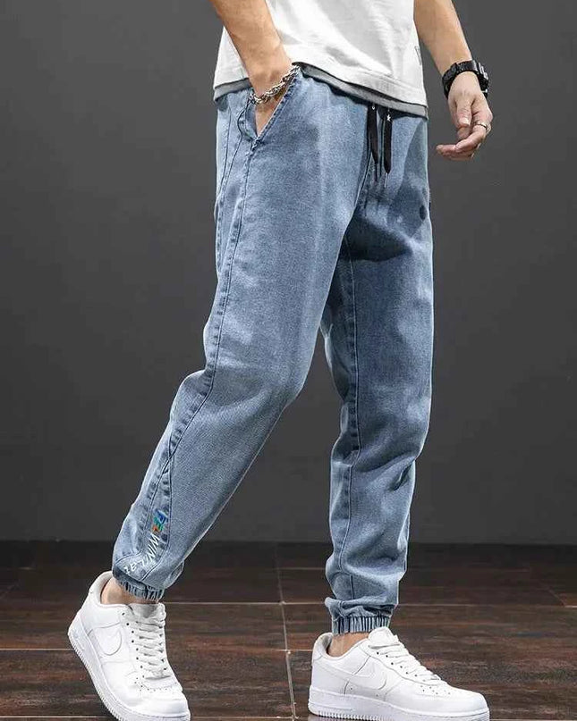 Spring Summer Cargo Jeans Men in Black and Blue - Streetwear Style - Next Level