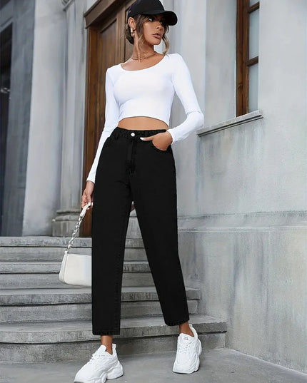 Benuynffy Vintage Women's Jeans American Basic - Next Level