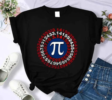 Lustiges Pi Spiral Geometrie T-Shirt für Frauen - Einzigartige Mathematik Bekleidung - Next Level