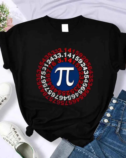 Funny Pi Spiral Geometry Shirt for Women - Unique Mathematics Apparel - Next Level