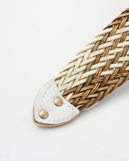 Women's Braided Belt with Irregular Metal Clasp - Next Level