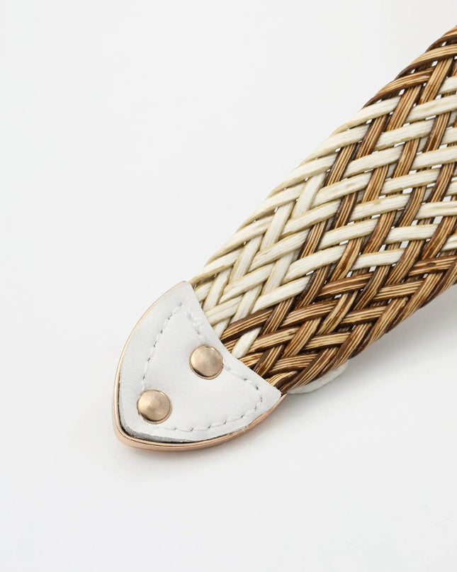 Women's Braided Belt with Irregular Metal Clasp - Next Level