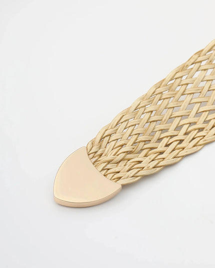Women's Braided Belt with Irregular Metal Clasp - Next Level