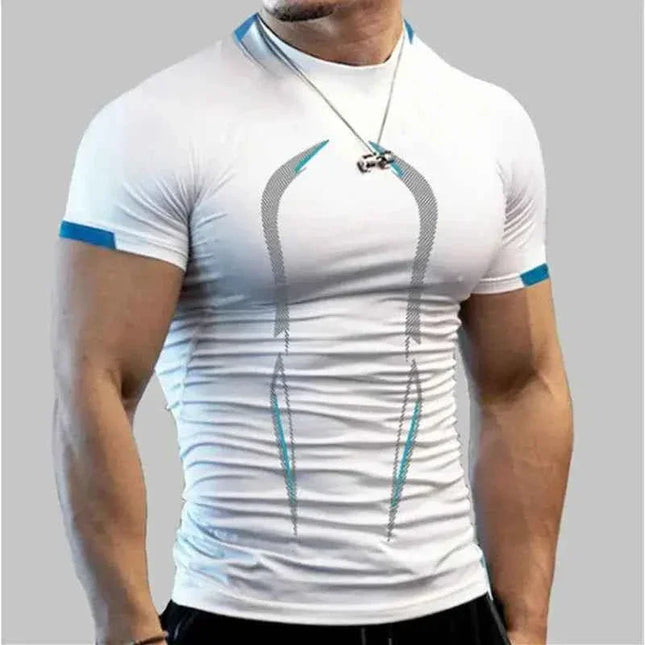 Men's Compression Gym Shirt Short Sleeve Bodybuilding Wear - Next Level