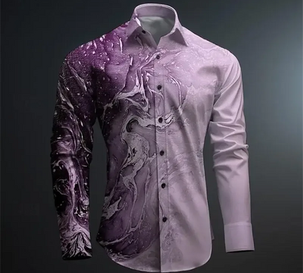 Herren 3D Druck Freizeithemden für Frühling und Sommer - Next Level