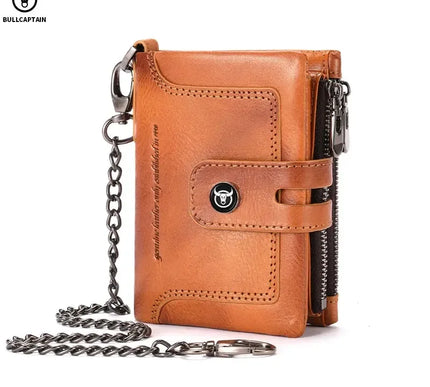 BULLCAPTAIN Leather Wallet for Men - Genuine Leather Business Wallet - Next Level