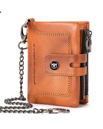 BULLCAPTAIN Leather Wallet for Men - Genuine Leather Business Wallet - Next Level