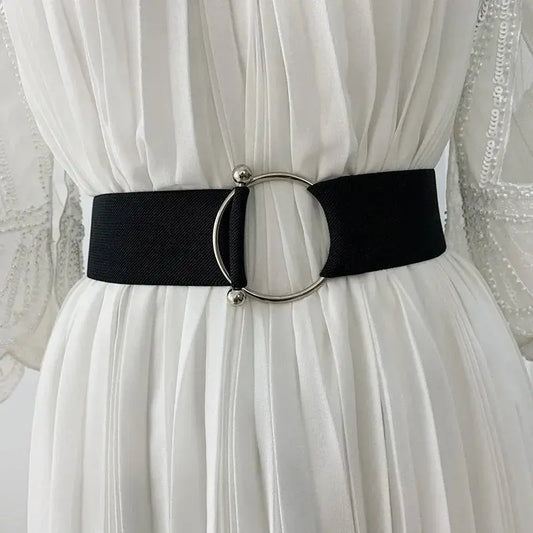 Belts for Women - Black Elastic Waist Belts for Women, Simple and Loose Design - Next Level
