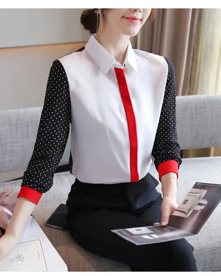 Office Lady Loose Lace Chiffon Shirts for Spring Fashion - Next Level