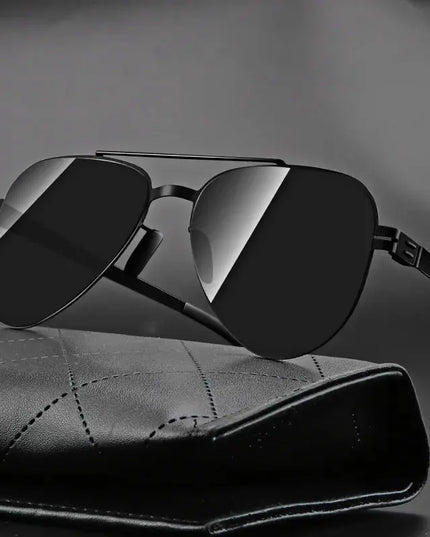 Polarized Sunglasses Men Fashion Square Big Frame for Stylish Eye Protection - Next Level