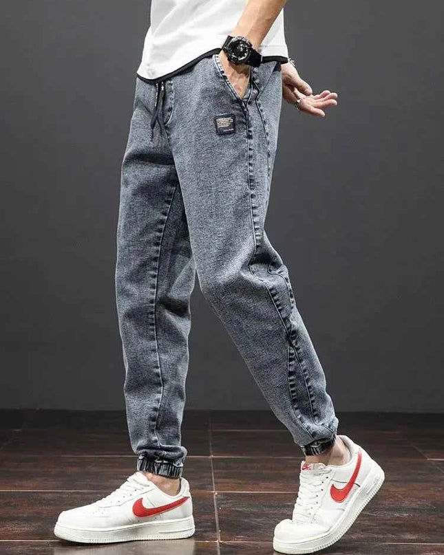 Spring Summer Cargo Jeans Men in Black and Blue - Streetwear Style - Next Level