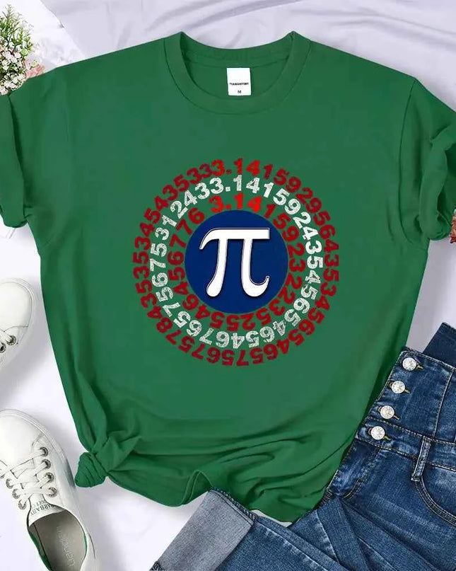 Funny Pi Spiral Geometry Shirt for Women - Unique Mathematics Apparel - Next Level