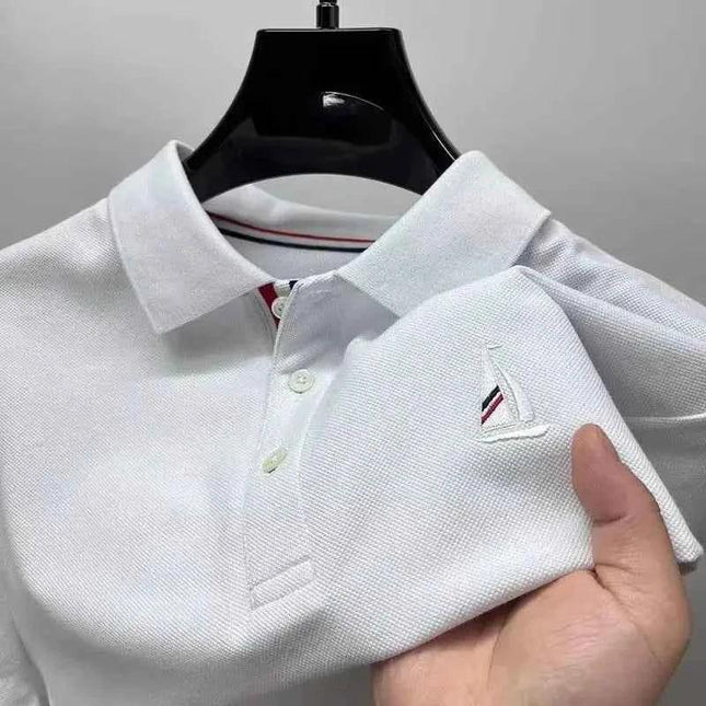 Brand Luxury Men's Polo Shirt Lapel Sailboat Embroidered - Next Level