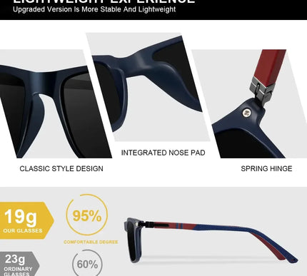 CRIXALIS Polarized Sunglasses Men - Rectangle Style for Ultimate Eye Protection - Next Level