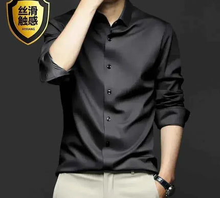 Herren Langarmhemd knitterfrei S-5XL - Stil und Komfort ohne Falten - Next Level