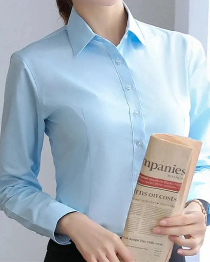 Elegant Women White Long Sleeve Shirt - Stylish & Versatile for Any Occasion - Next Level