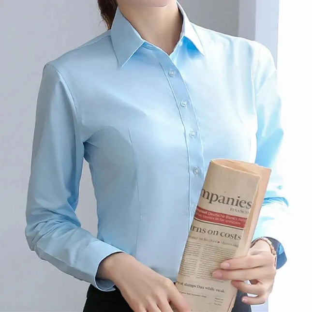 Elegant Women White Long Sleeve Shirt - Stylish & Versatile for Any Occasion - Next Level