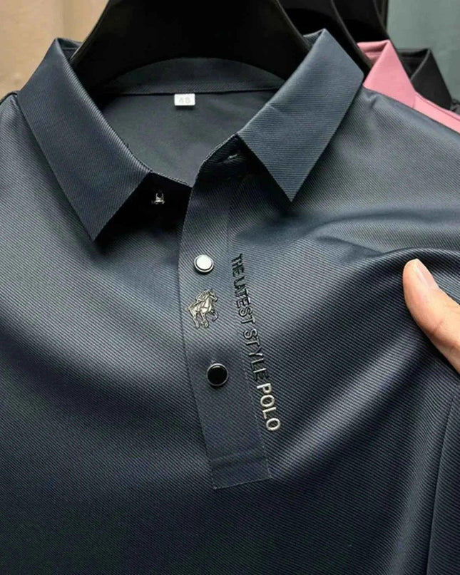 Ice Silk Embroidery Polo Shirt 2025 New Summer Lapel - Next Level