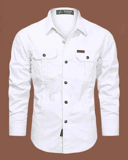 Cargo Shirts for Men Long Sleeve Casual Cotton Shirts - Next Level