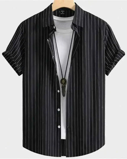 Hawaiian Shirts for Men Black Print High-Quality - Next Level