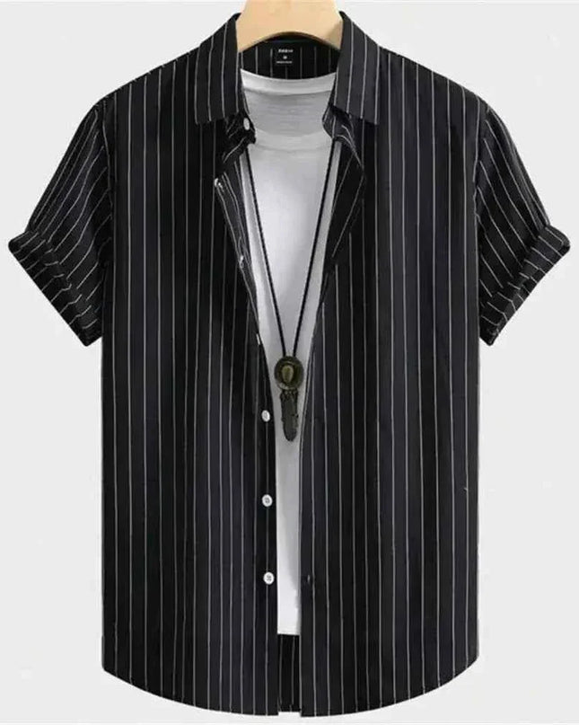 Hawaiian Shirts for Men Black Print High-Quality - Next Level