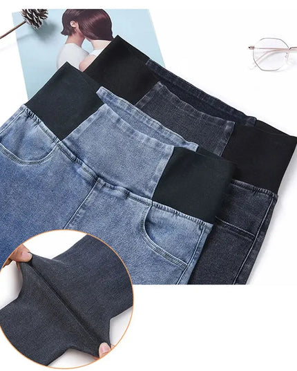 Elastic Waist Skinny Jeans Women for Spring Fashion - Next Level