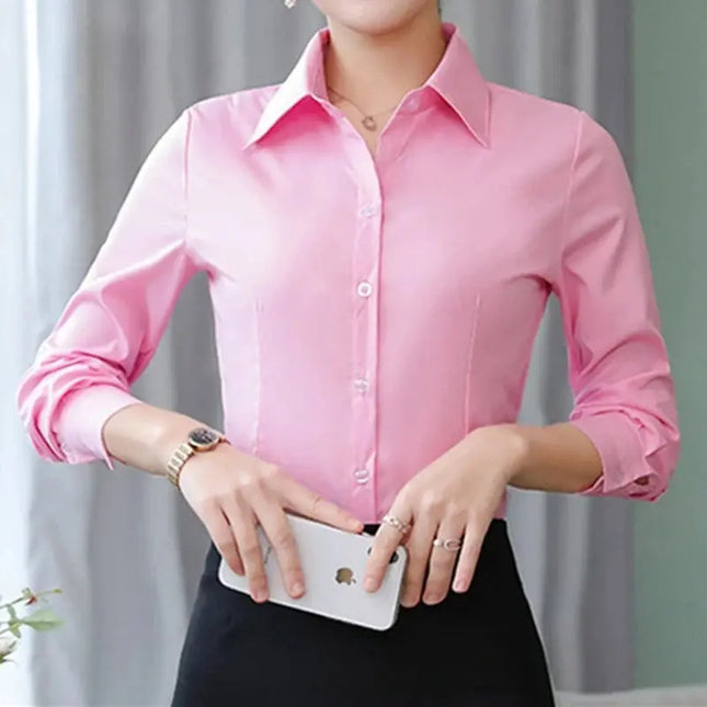 Elegant Women White Long Sleeve Shirt - Stylish & Versatile for Any Occasion - Next Level