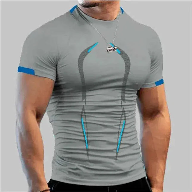Men's Compression Gym Shirt Short Sleeve Bodybuilding Wear - Next Level